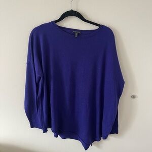 Eileen Fisher Purple Asymmetrical Sweater